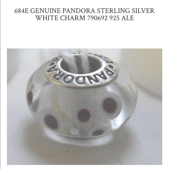 684E GENUINE PANDORA STERLING SILVER
CLEAR POLKA DOT BLACK WHITE CHARM 790692 - Picture 3 of 8